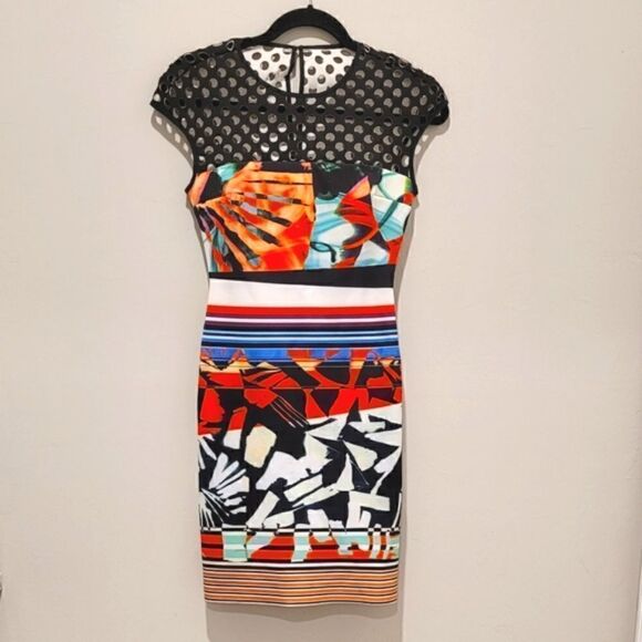 FINAL SALE🌷Clover Canyon Print Bodycon dress size XS - Picture 1 of 13